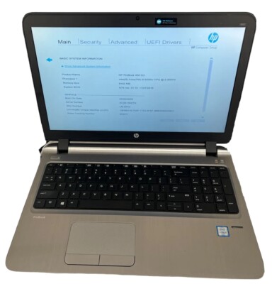 HP PROBOOK 450 G3 i5-6200U 2.3GHz 16GB RAM NO HDD/OS 15.6