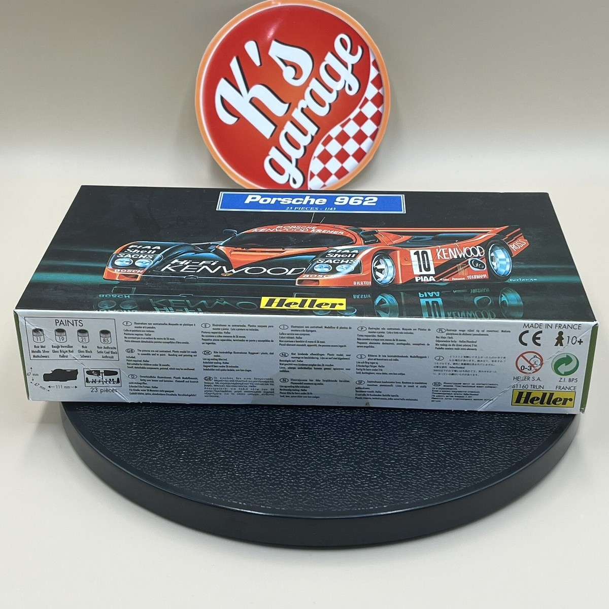 Heller 1/43 Porsche 962 #10 KENWOOD Kit Plastics 23 Pieces factory