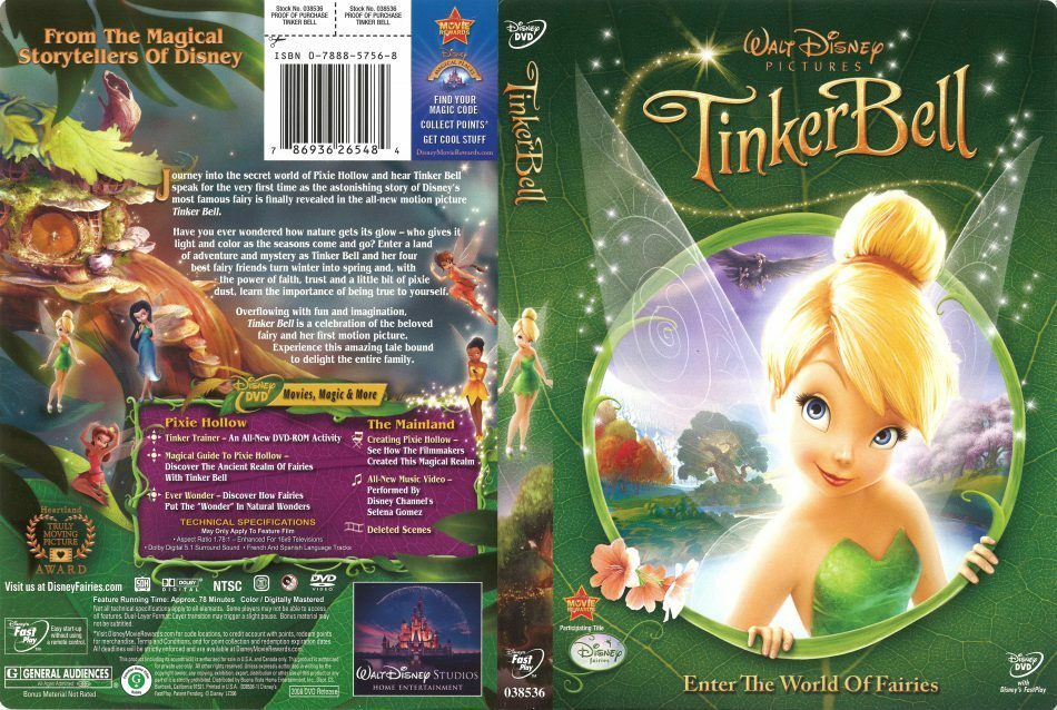 Tinker Bell DVD Walt Disney Pictures 2008 | eBay