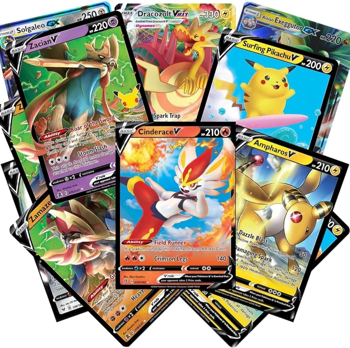 Pokemon TCG - 5 English EX / GX / V / VMAX / EX Cards Assorted