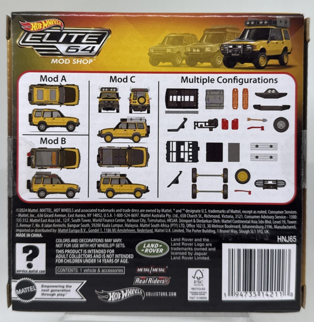 Mattel Hot Wheels Elite 64 Mod Shop '94 Land Rover Discovery HNJ65
