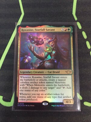MTG Magic The Gathering Roxanne, Starfall Savant Foil OTJ Cat