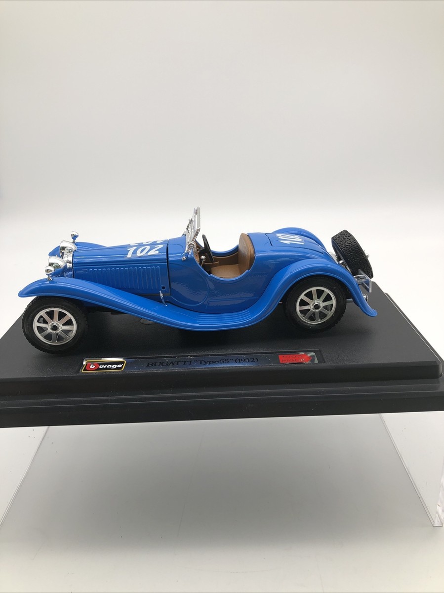 1/24 Bburago Bugatti Type 55 1932 1000 Miglia Diecast w/Original