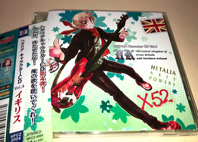 Hetalia Axis Powers Character CD UK Vol 4 w BONUS Trading Card