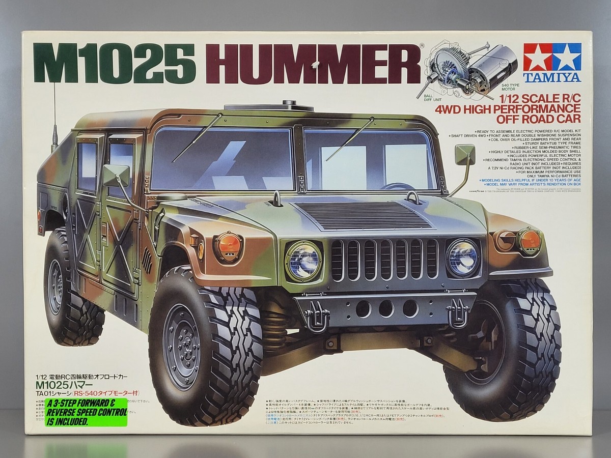 New Vintage Open Tamiya 1/12 RC M1025 Hummer Military TA01 Chassis