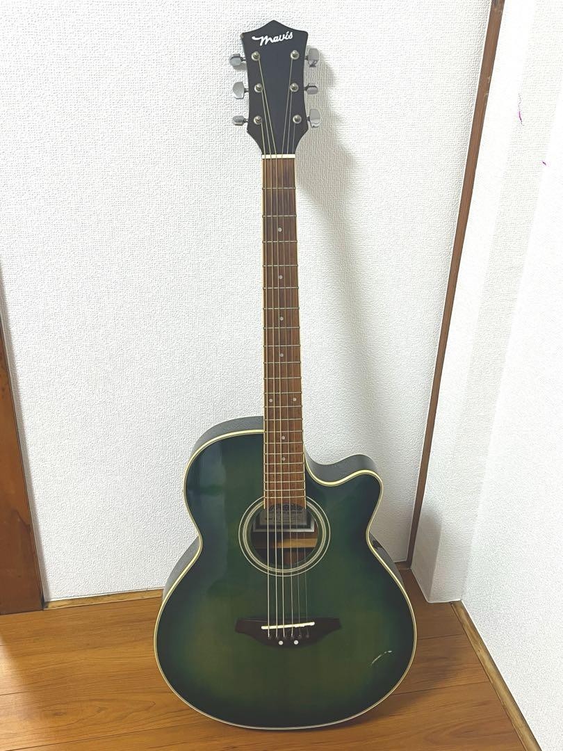 Electric Acoustic Guitar Mavis CS-100E-SBU Blue-Green Made in