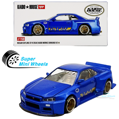 Mini GT x Kaido House 1:64 Nissan GT-R (R34) Kaido Works (V2 Aero