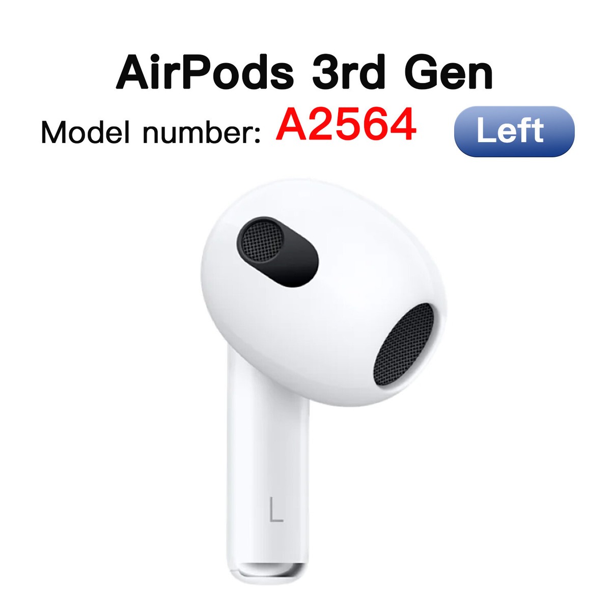 For Apple AirPods 3rd Gen Left (L) A2564 Bluetooth Left side