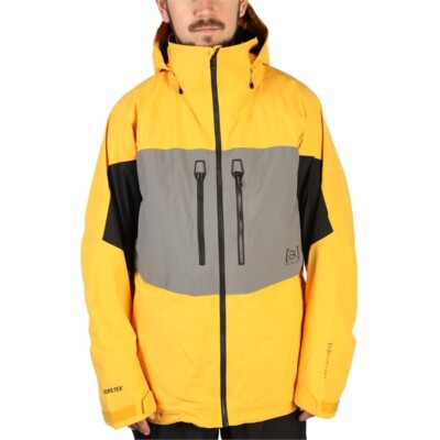 Burton AK Snowboard Jacket Yellow/Black/Grey Size M Insulated