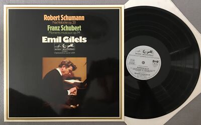 J394 Emil Gilels Schumann Nachtstücke Schubert Moments Eurodisc 80
