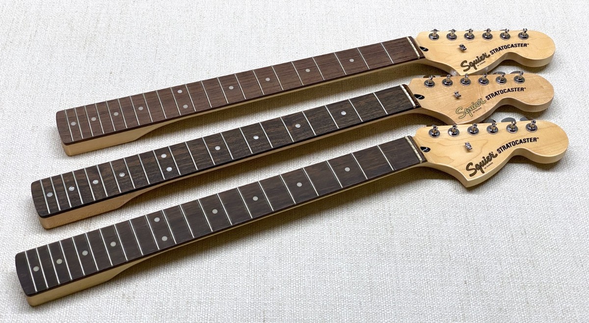 3-Pack Fender Squier Strat 70's Style LARGE HEADSTOCK Neck Laurel