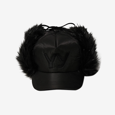 Open Yy Faux Fur Earflap Cap Black / | eBay