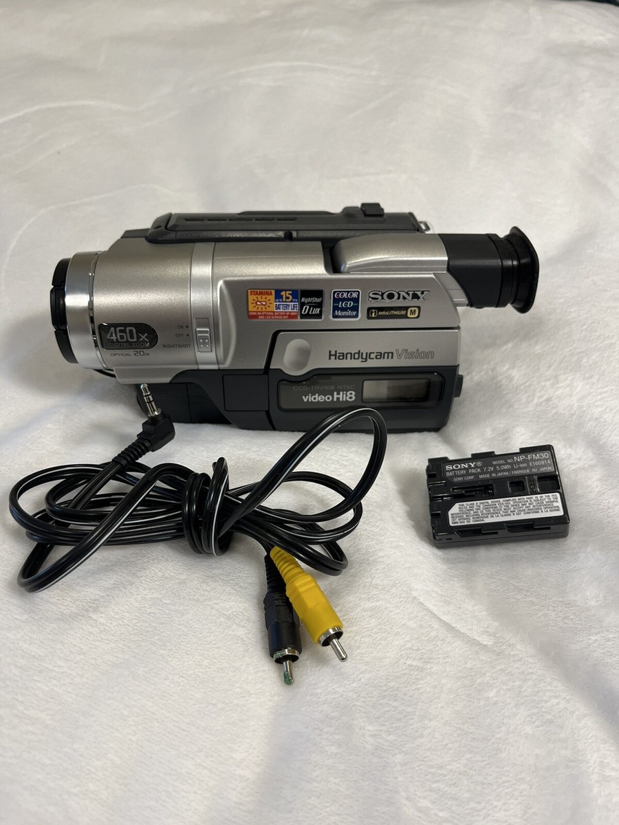 Sony Handycam CCD-TRV108 Hi-8 Camcorder, Battery, Charger, AVCable