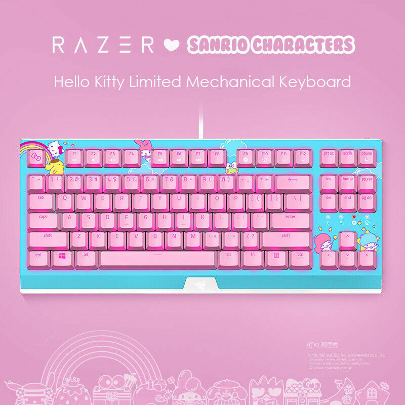 RAZER x Sanrio Hello Kitty Mechanical Keyboard wired gaming
