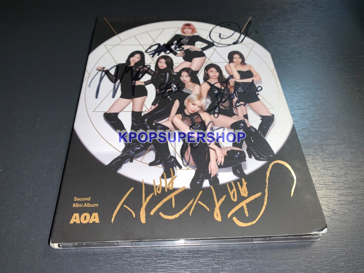 AOA 2nd Mini Album Like A Cat Autographed Signed CD Good No