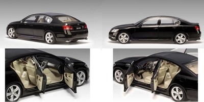 2006 LEXUS GS430 SEDAN LEFT HAND DRIVE BLACK 1:18 AUTOart 78802
