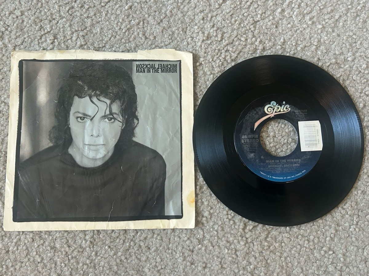 Michael Jackson Man in the Mirror 12” Vinyl Single Record Epic 49