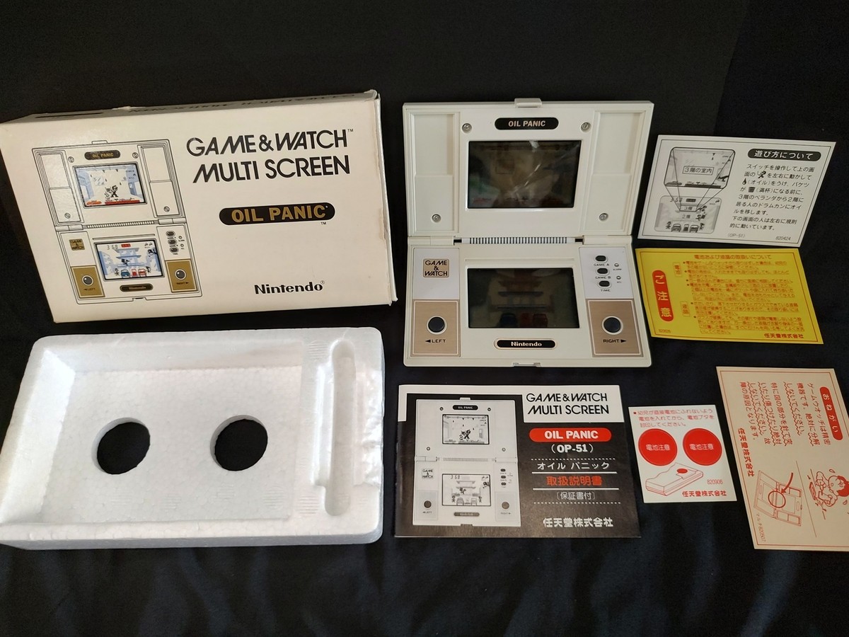 Vintage Nintendo Game & Watch Oil Panic Multi Screen Japan Boxed