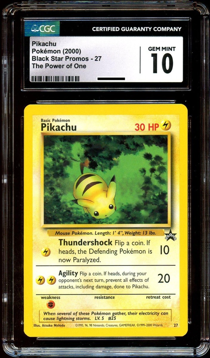 CGC 10 GEM MINT Pikachu # 27 