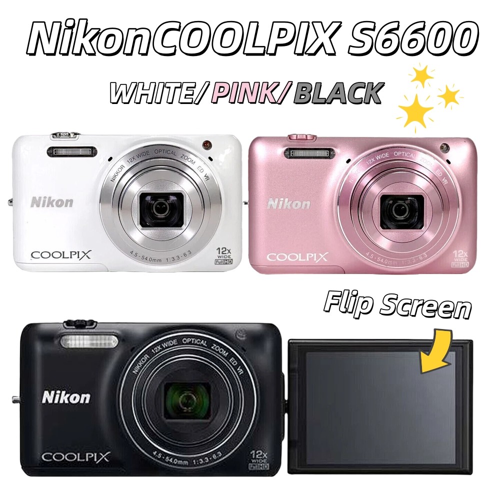 Nikon Coolpix S6600 16.0MP Compact Digital Camera 12x Zoom English