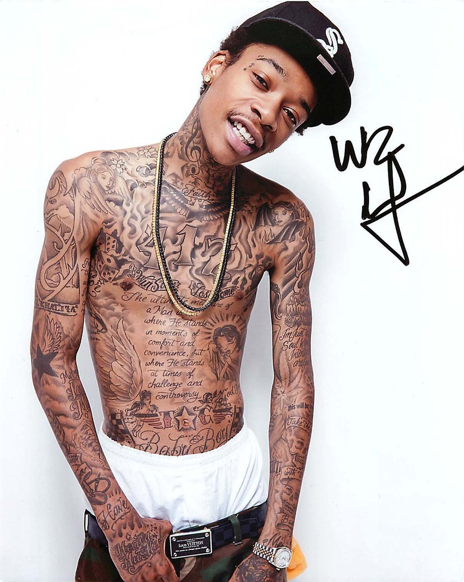 Wiz Khalifa Signed Autographed YOUNG WILD & FREE 8x10 Photo PROOF