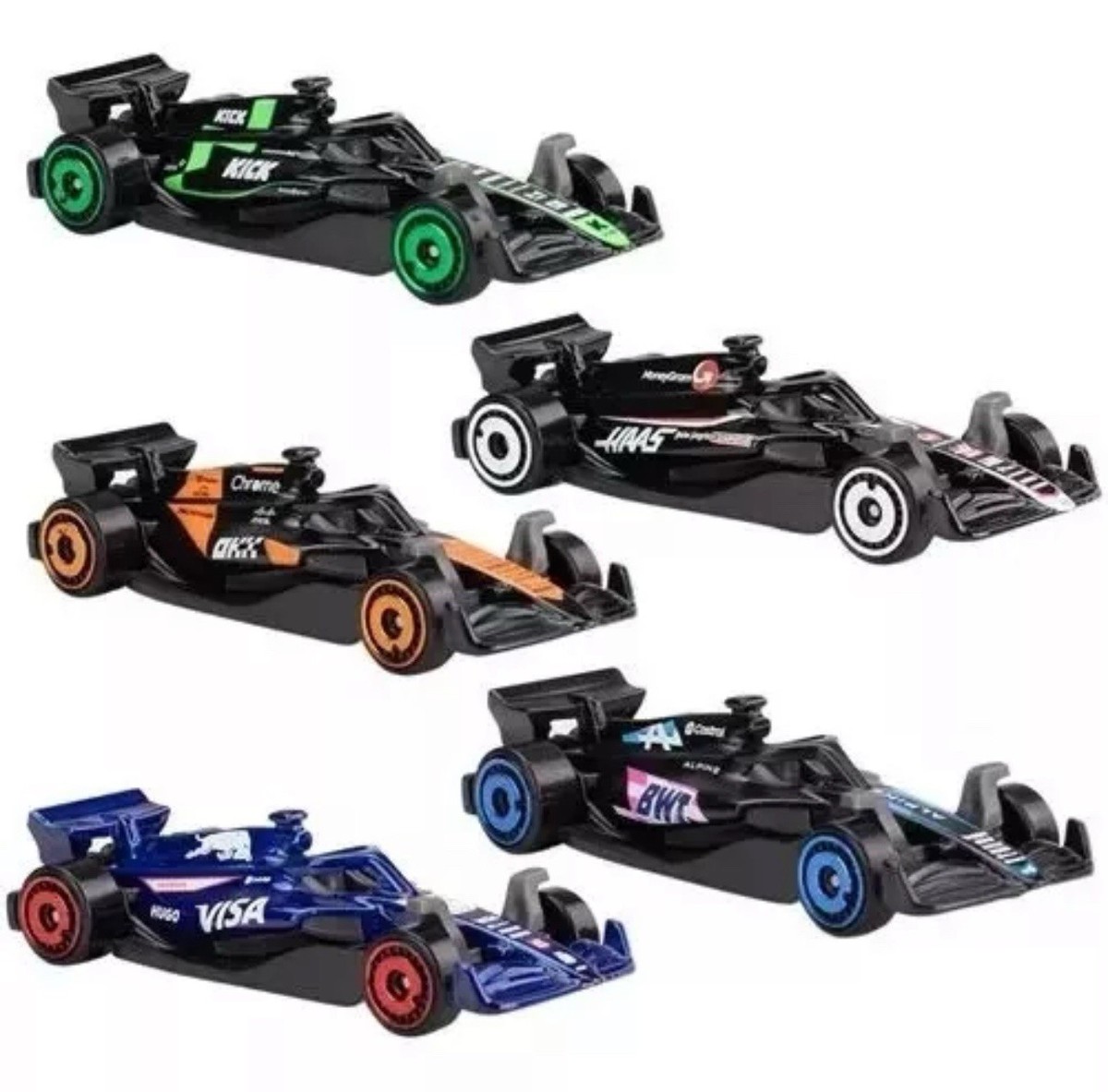 Hot Wheels 1:64 Basic Formula 1 F1 Racing 5-Pack Cars Set Diecast