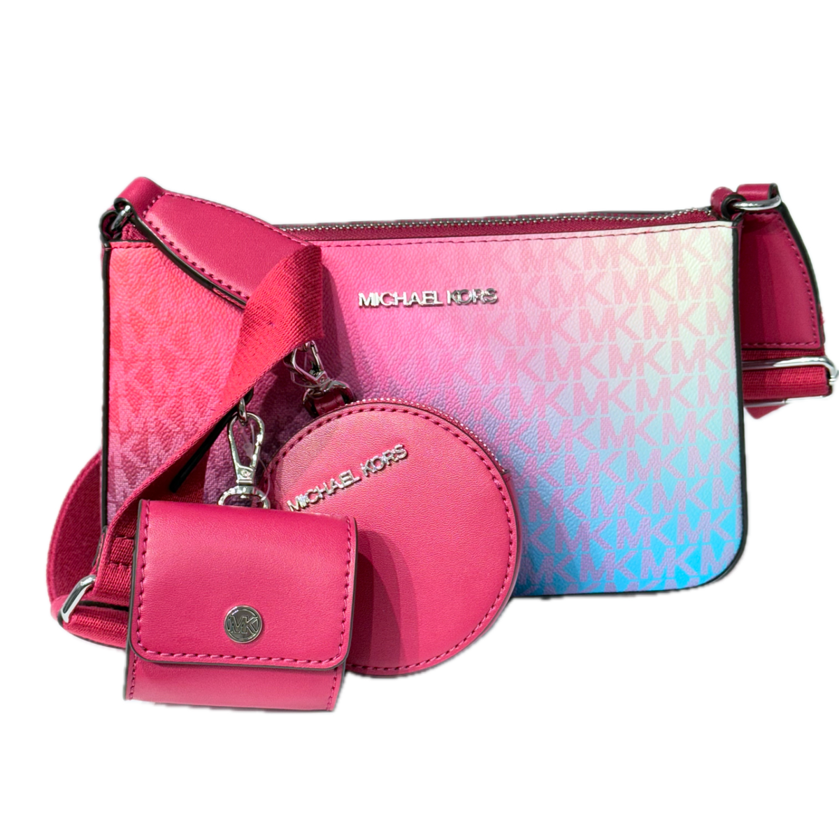 MICHAEL KORS JET SET CROSSBODY BAG W CASE FOR APPLE AIRPODS PRO