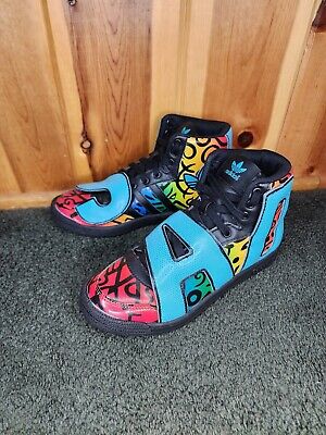 RARE Adidas Letters Multicolor x Jeremy Scott Black Graffit Men