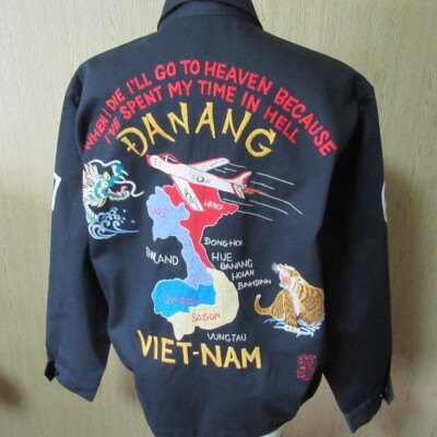 Japanese Souvenir Jacket Hand Embroidery Vietjan Sukajan Vietnam