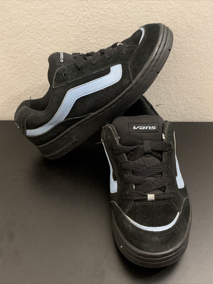 Vintage Vans Mannaz Black blue Skate Shoes Womens Sz 9 46604-73 | eBay
