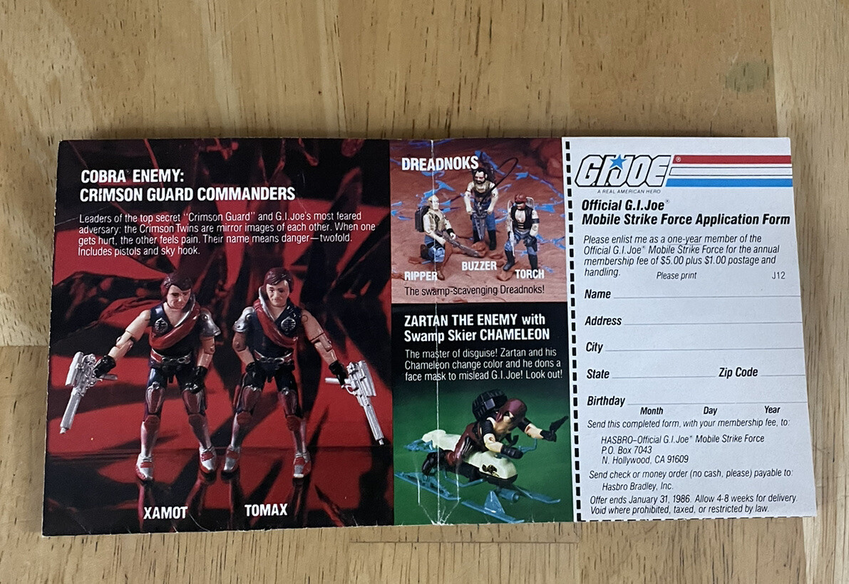 1985 GI-Joe Brochure/ Toy Catalog Booklet Hasbro ARAH Vintage