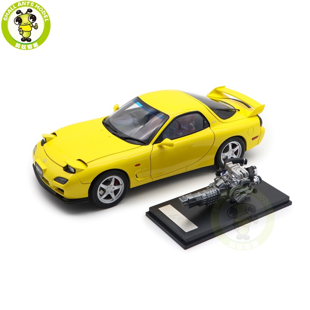 1/18 Mazda RX-7 RX 7 Spirit R Yellow Polar Master Diecast Model