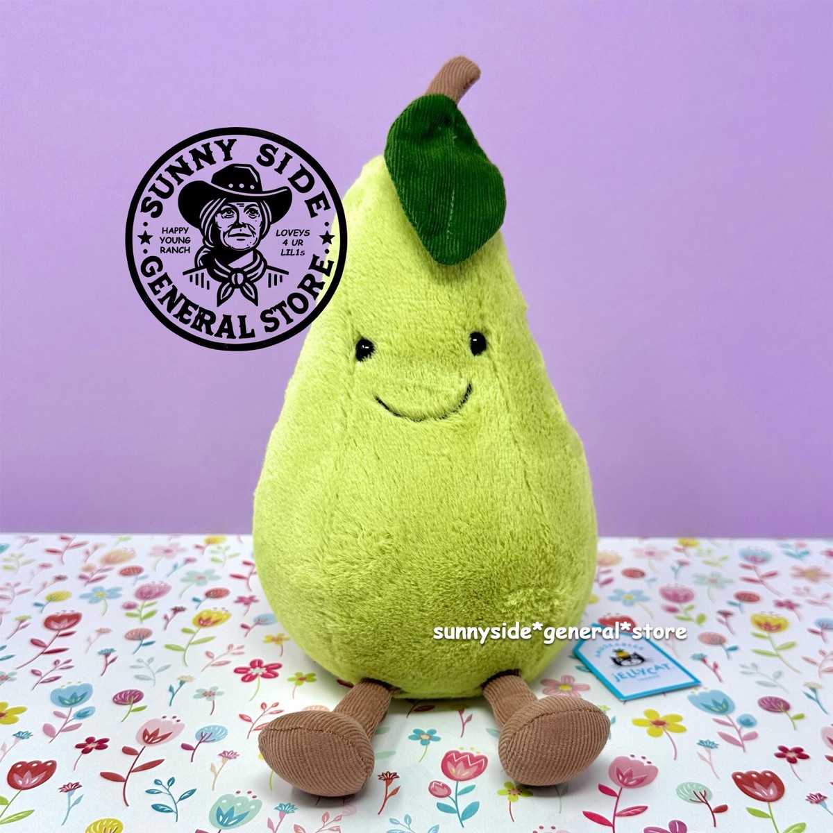 Jellycat AMUSEABLE PEAR Soft Plush Toy Super CUTE Fun Collectible