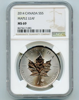 Canadian Maple Leaf MS 69 Silver Bullion Coins for sale | eBay