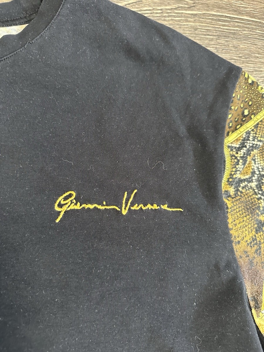 Gianni Versace T-shirt Men Black Painted XL-XXL | eBay