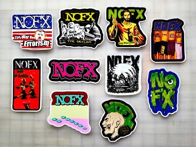 NOFX Sticker Pack (10) Ska Skate Punk Rock Band | eBay