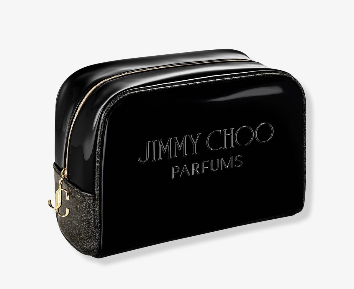 Jimmy Choo Parfums Makeup Pouch In Vinyl Black Color | eBay