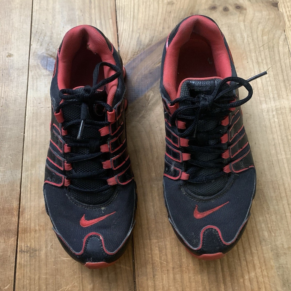 Nike Shox NZ Sneakers Black Red Womens Sz 8.5 Shoes | eBay