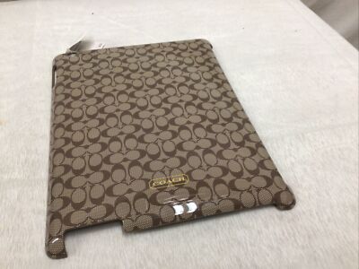 Coach Signature Molded iPad Hardshell Case Cover F66676 Khaki