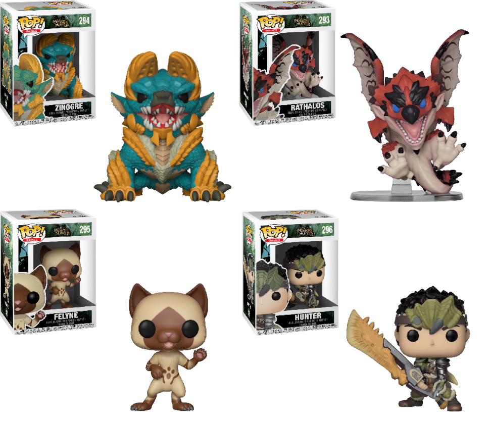 FUNKO MONSTER HUNTER POP! RATHALOS ZINOGRE HUNTER NEW ON HAND | eBay