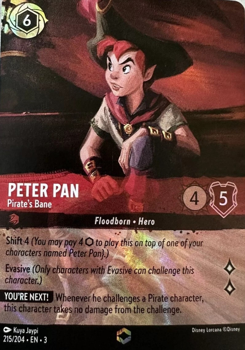 Peter Pan Enchanted }. 215/204 - Lorcana TCG - Pirate's Bane