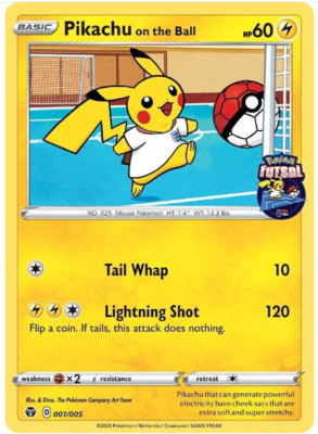 Pokémon TCG Pikachu On The Ball 001/005 FA Promo Futsal Card USA