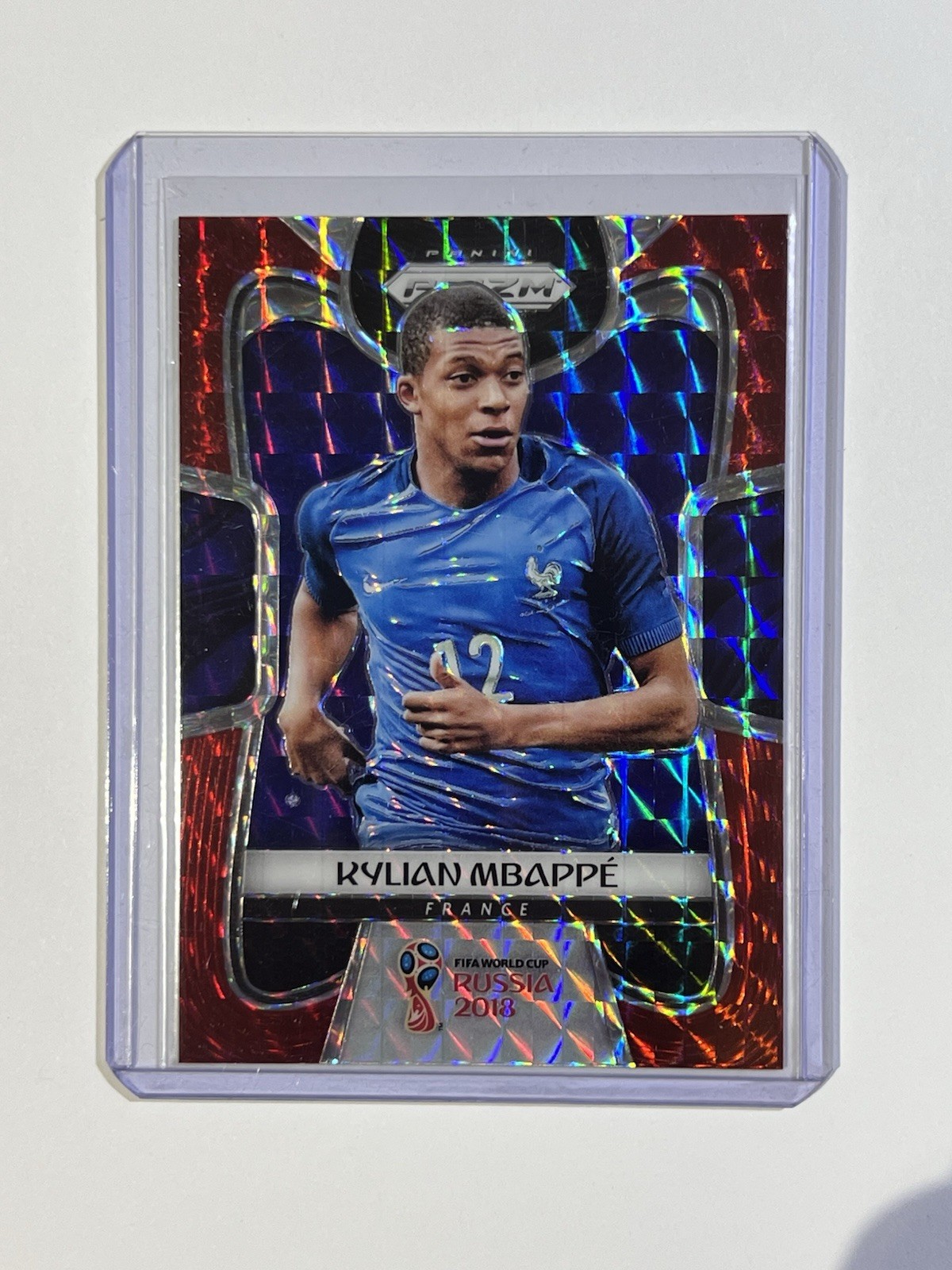 Kylian Mbappe 2018 Prizm World Cup #80 Red Mosaic Price Guide