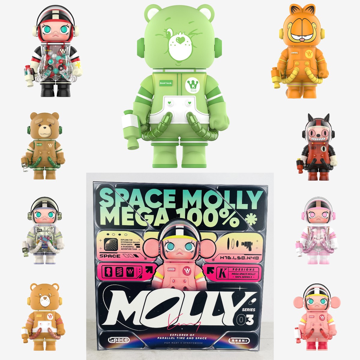POP MART 100% Mega Space Molly Series 3 Confirmed Figure Blind Box