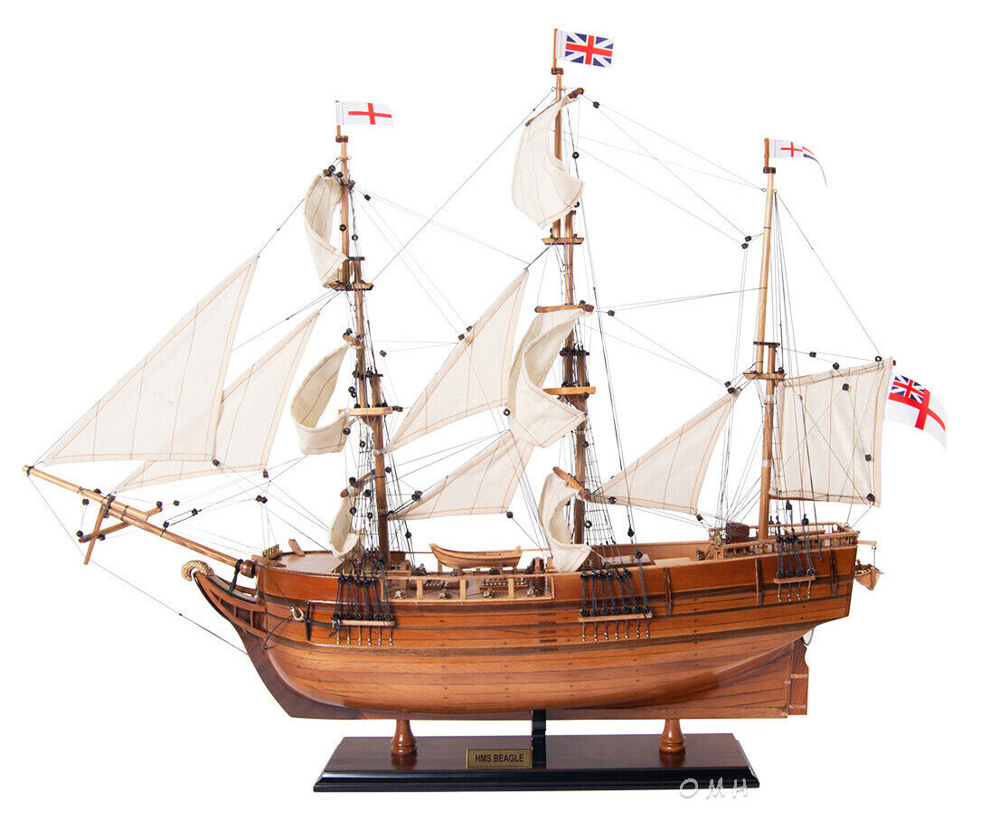 HMS Beagle Charles Darwin's Voyage Wooden Model 32
