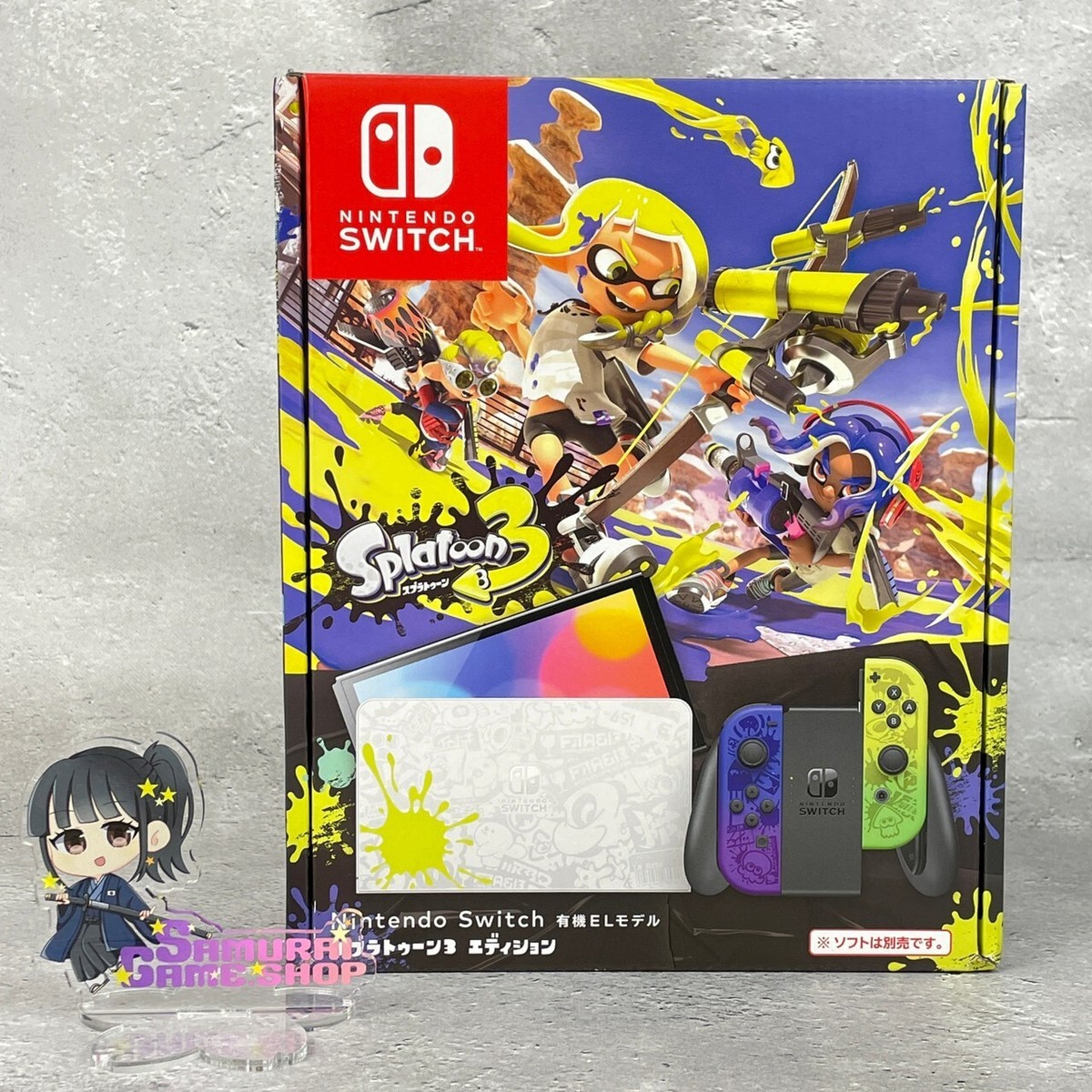 Nintendo Switch OLED Model Splatoon 3 Edition Console with Game +