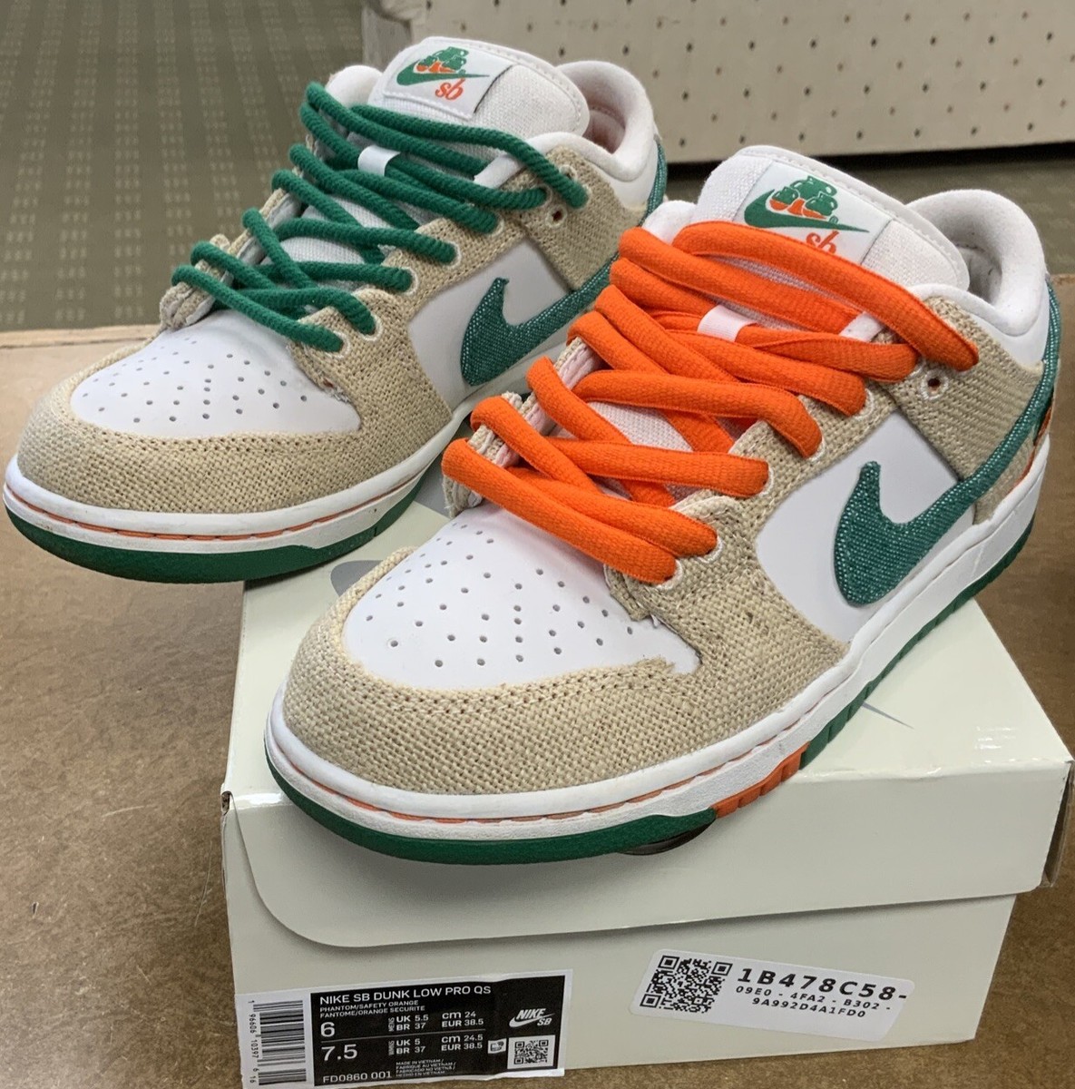Nike SB DUNK LOW PRO QS SIZE 6 PHANTOM/SAFETY ORANGE FD0860-01 | eBay
