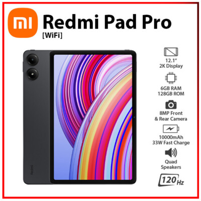 Wi-Fi) Xiaomi Redmi Pad Pro 6GB+128GB GREY Octa Core Android PC