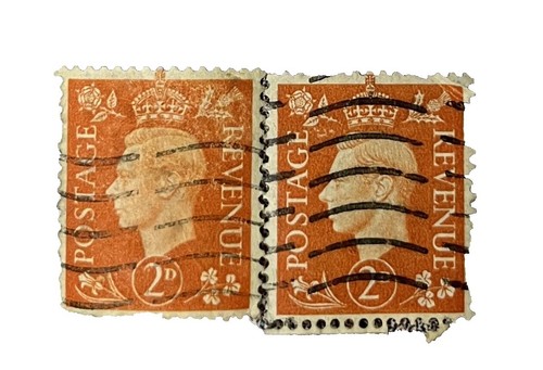 オーストラリア キングジョージ6世使用済切手2.5Dウ”ィンテージレッド