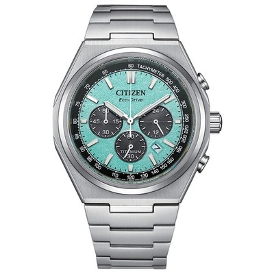 Citizen Men's Watch Zenshin Eco-Drive Light Blue Dial Bracelet